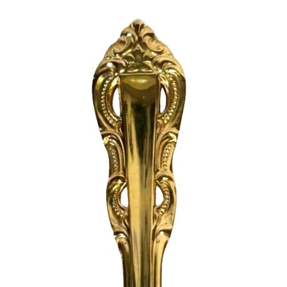 Set of 4 Four Towle Supreme KING ARTHUR GOLD Electroplate Teaspoons 6 1/8